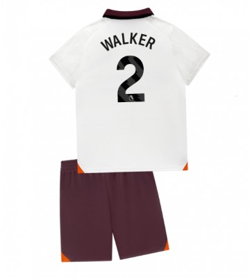 Manchester City Kyle Walker #2 Udebanesæt Børn 2023-24 Kort ærmer (+ korte bukser)